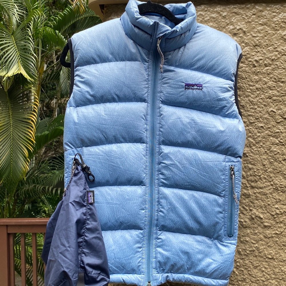 Patagonia Light Blue Puffer Vest